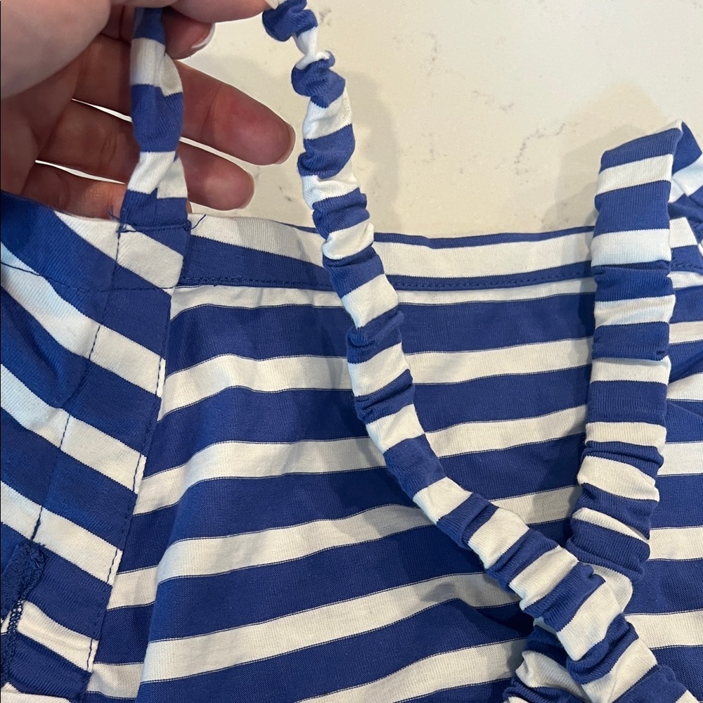 Striped Blue and White Tank Top - Picture 3 of 7